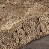 Dazzling Concentric Natural Boutique Jute Rug - Homeroots - Flyclothing LLC
