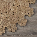 Dazzling Concentric Natural Boutique Jute Rug - Homeroots - Flyclothing LLC