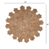 Dazzling Concentric Natural Boutique Jute Rug - Homeroots - Flyclothing LLC