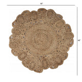 Natural Bloom Boutique Jute Rug - Homeroots - Flyclothing LLC