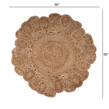 Natural Bloom Boutique Jute Rug - Homeroots - Flyclothing LLC