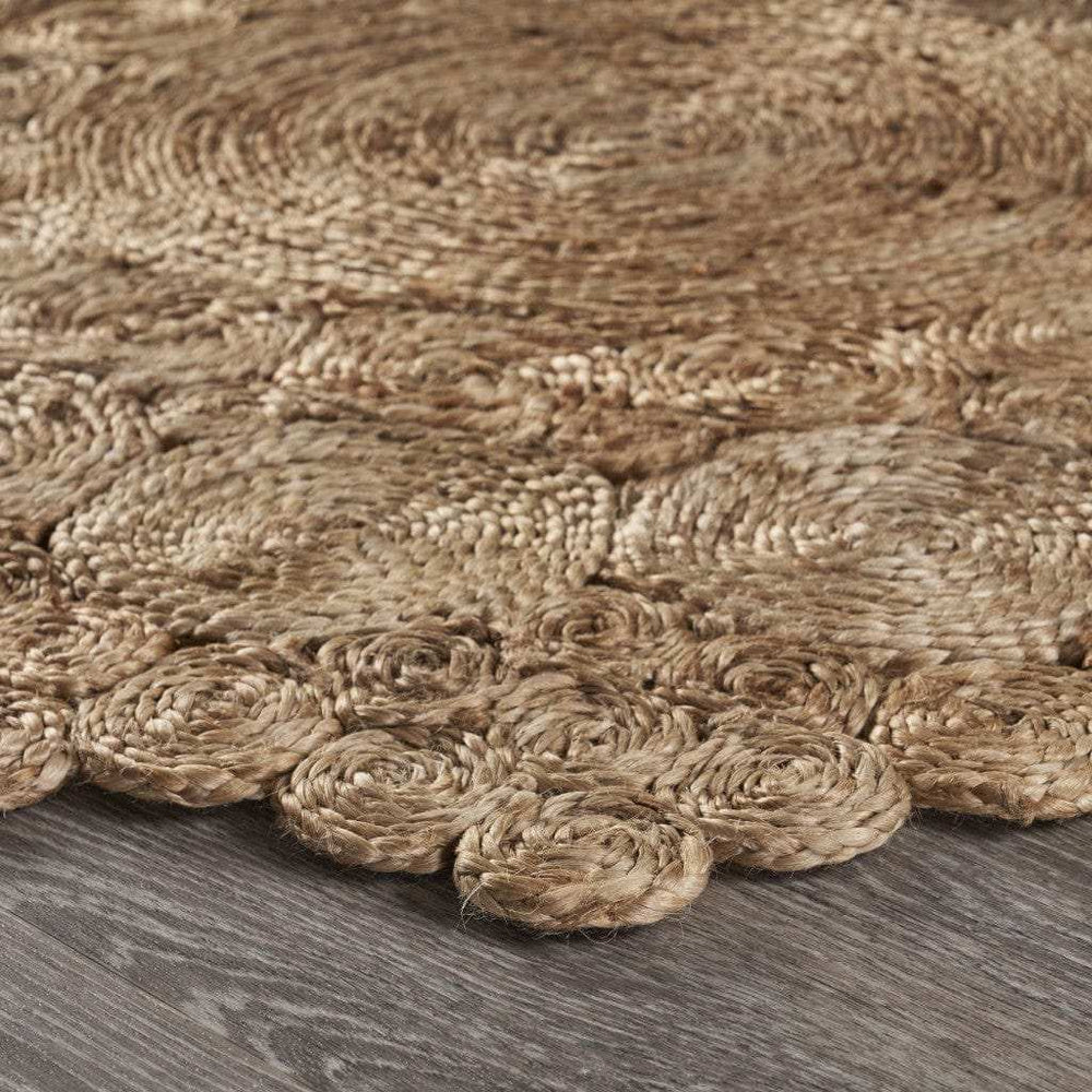 Bursting Medallion Boutique Jute Rug - Homeroots - Flyclothing LLC
