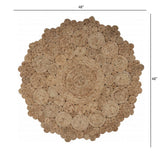 Bursting Medallion Boutique Jute Rug - Homeroots - Flyclothing LLC