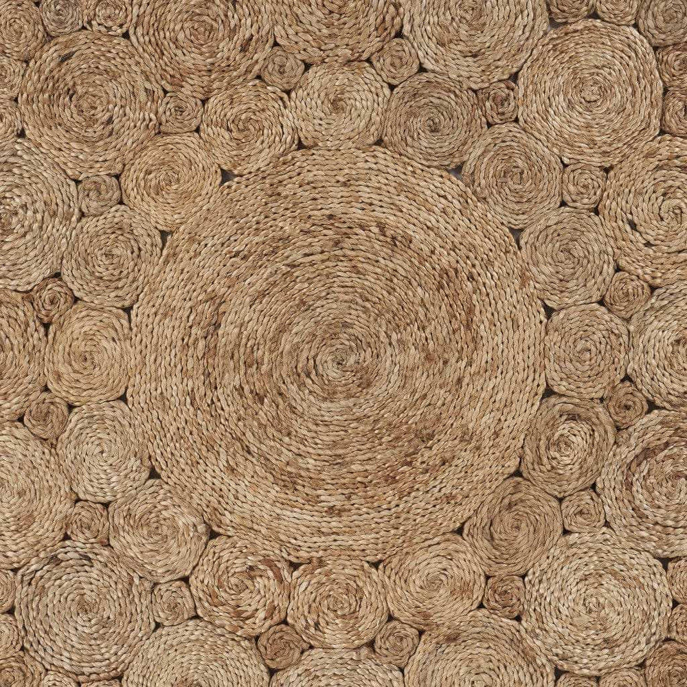 Bursting Medallion Boutique Jute Rug - Homeroots - Flyclothing LLC