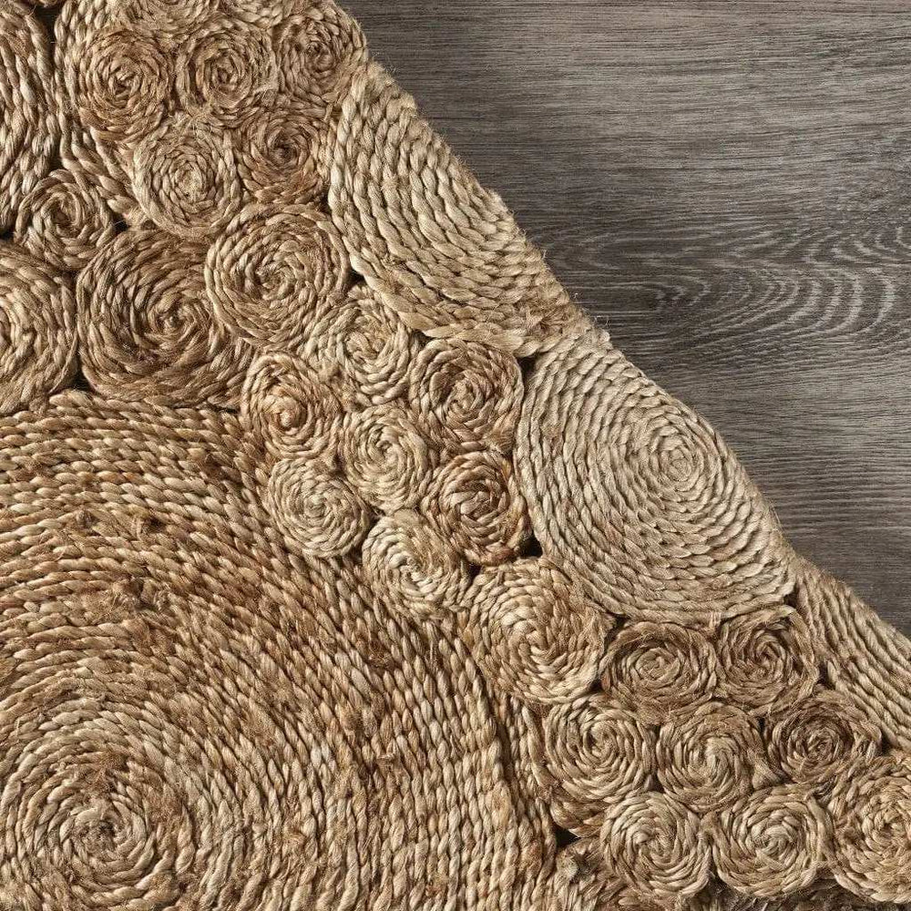 Bursting Medallion Boutique Jute Rug - Homeroots - Flyclothing LLC