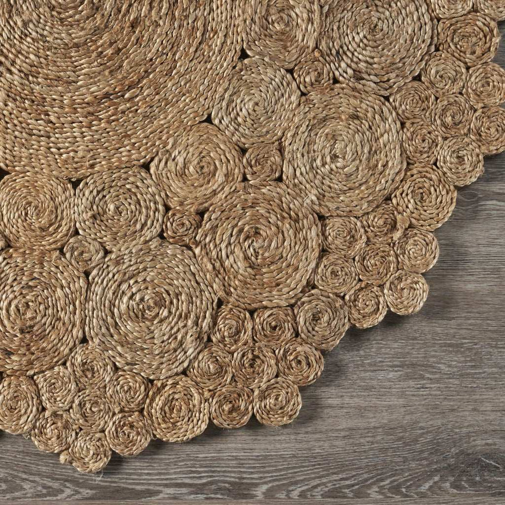 Bursting Medallion Boutique Jute Rug - Homeroots - Flyclothing LLC