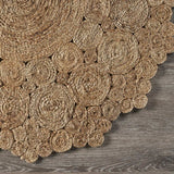 Bursting Medallion Boutique Jute Rug - Homeroots - Flyclothing LLC