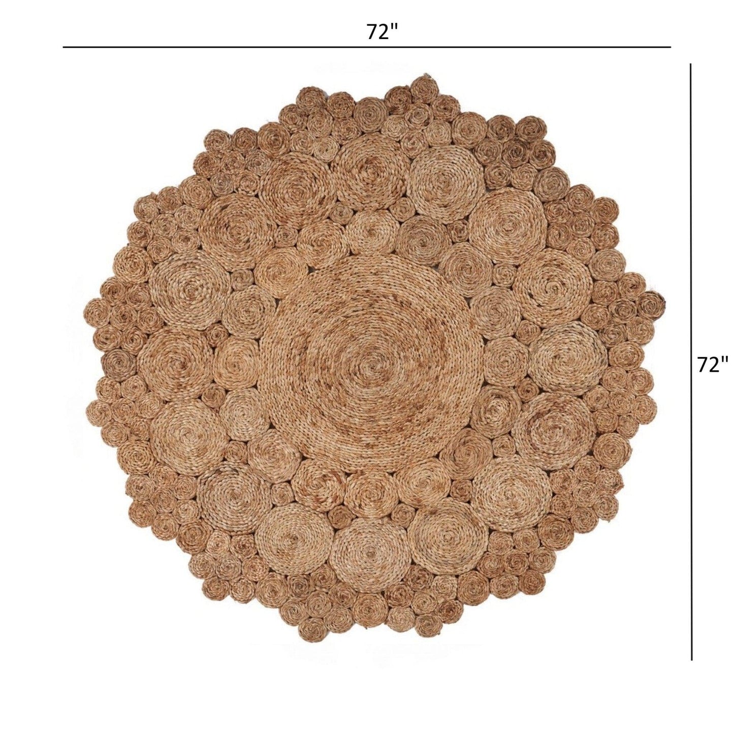 Bursting Medallion Boutique Jute Rug - Homeroots - Flyclothing LLC