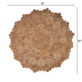 Bursting Medallion Boutique Jute Rug - Homeroots - Flyclothing LLC