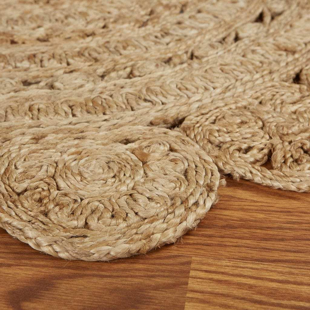 Sunshine Golden Natural Jute Area Rug - Homeroots - Flyclothing LLC