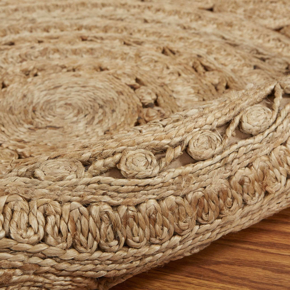Sunshine Golden Natural Jute Area Rug - Homeroots - Flyclothing LLC