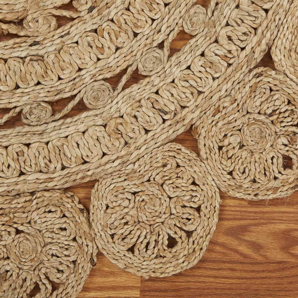 Sunshine Golden Natural Jute Area Rug - Homeroots - Flyclothing LLC