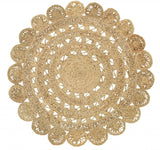Sunshine Golden Natural Jute Area Rug - Homeroots