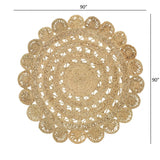 Sunshine Golden Natural Jute Area Rug - Homeroots - Flyclothing LLC