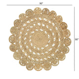 Sunshine Golden Natural Jute Area Rug - Homeroots - Flyclothing LLC