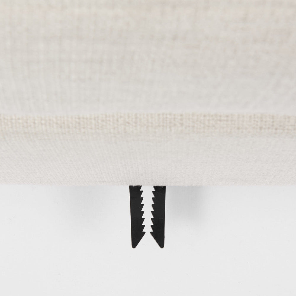 39" Beige Polyester And Brown Cocktail Ottoman - Homeroots