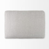 26" Light Gray Jute And Brown Cocktail Ottoman - Homeroots