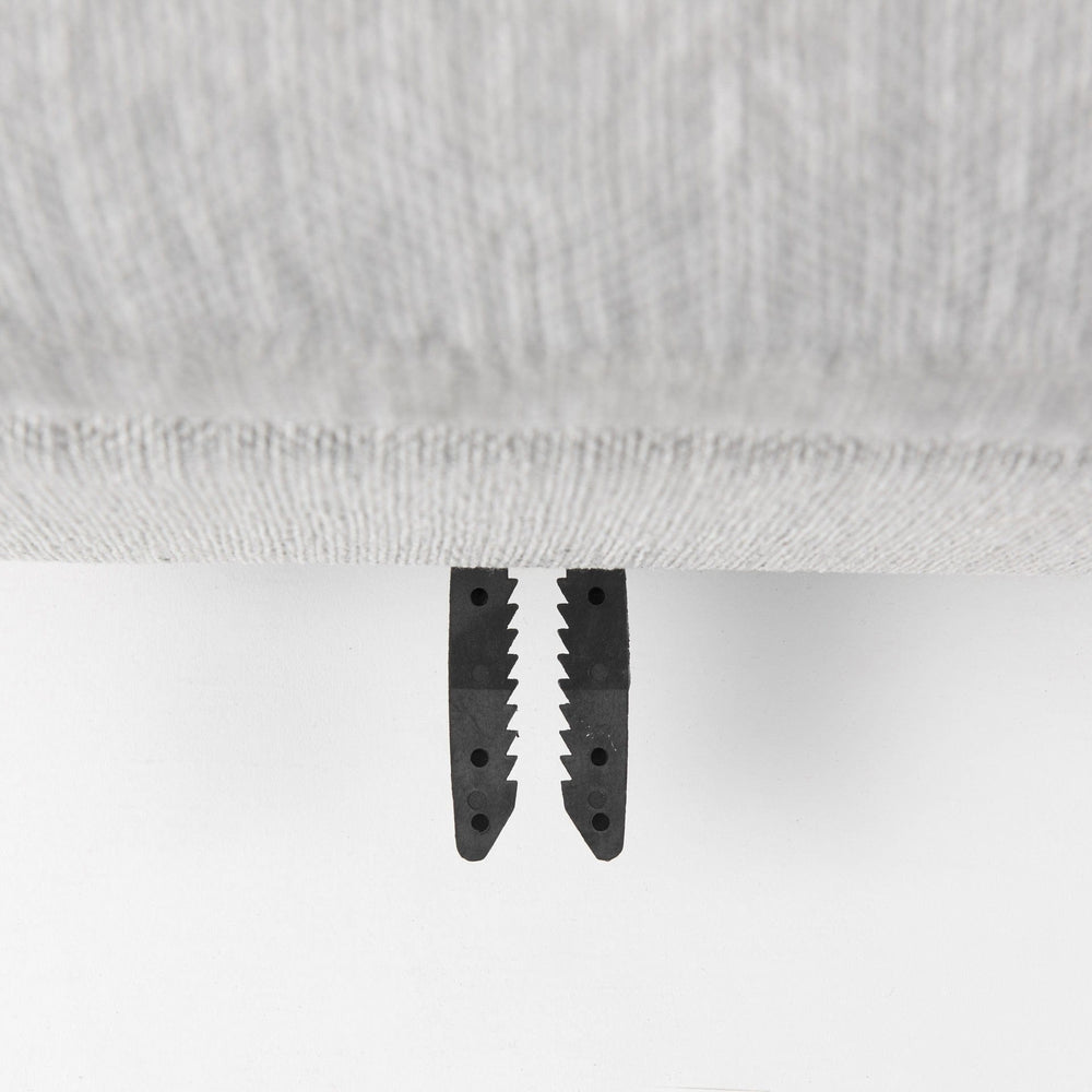 39" Light Gray Polyester And Brown Cocktail Ottoman - Homeroots