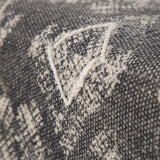 19" Gray 100% Cotton And Brown Cube Ottoman - Homeroots