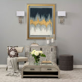 20" Gray Linen Round Footstool Ottoman - Homeroots