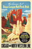 Vintage 1950S Bryce Canyon National Park Unframed Print Wall Art - Homeroots