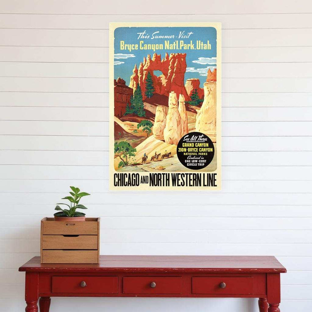 Vintage 1950S Bryce Canyon National Park Unframed Print Wall Art - Homeroots - Flyclothing LLC