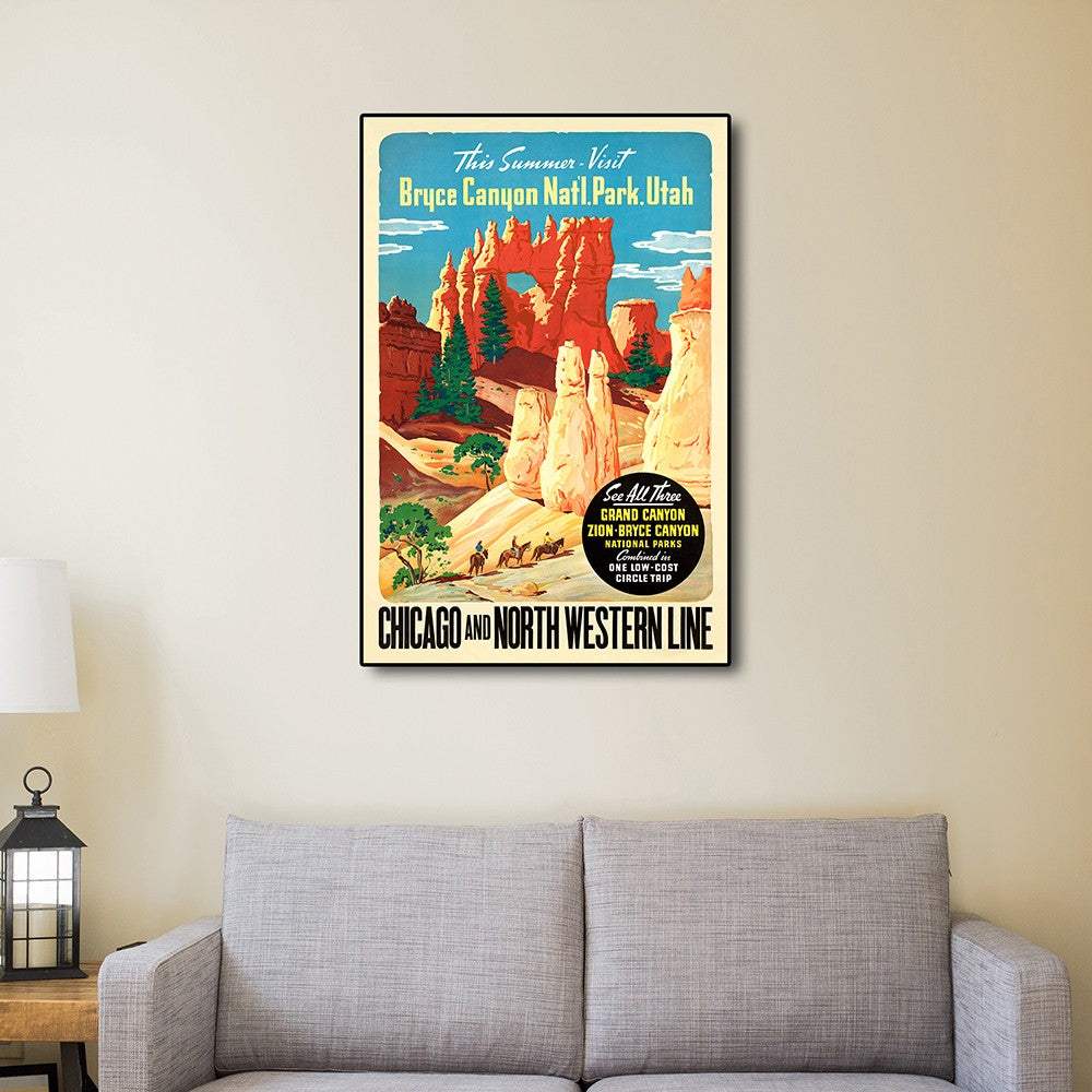 12" X 18" Vintage 1950S Bryce Canyon National Park Wall Art - Homeroots - Flyclothing LLC