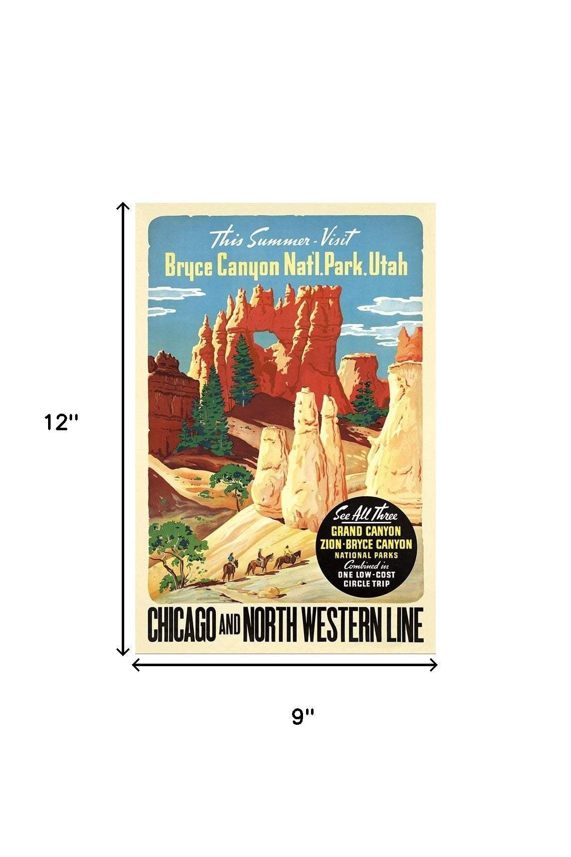 Vintage 1920S Adirondack Mountains Unframed Print Wall Art - Homeroots - Flyclothing LLC