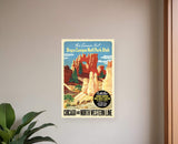 Vintage 1920S Adirondack Mountains Unframed Print Wall Art - Homeroots - Flyclothing LLC