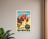 Vintage 1920S Adirondack Mountains Unframed Print Wall Art - Homeroots