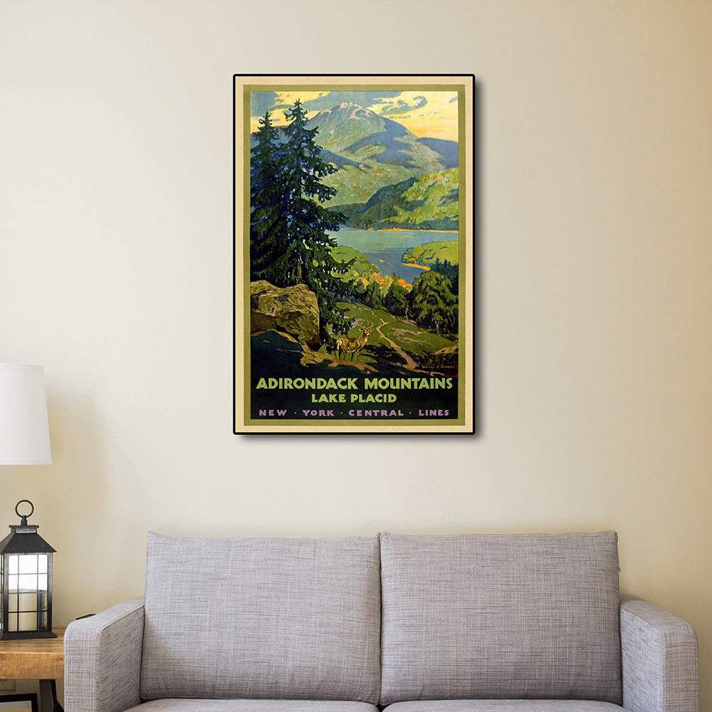Vintage 1920S Adirondack Mountains Unframed Print Wall Art - Homeroots - Flyclothing LLC