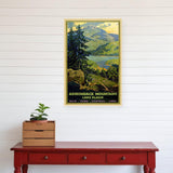 Vintage 1920S Adirondack Mountains Unframed Print Wall Art - Homeroots