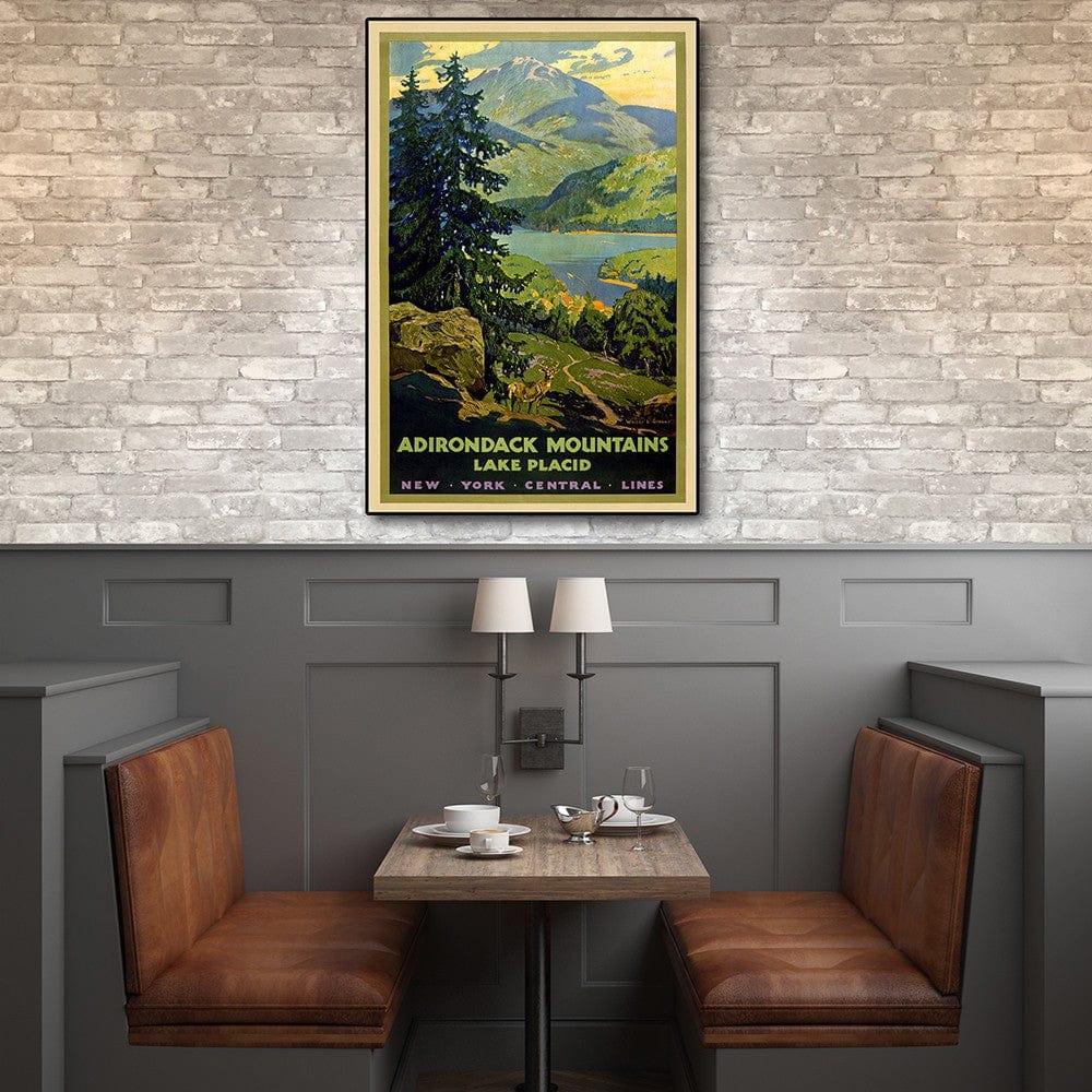 12" X 18" Vintage 1920S Adirondack Mountains Wall Art - Homeroots