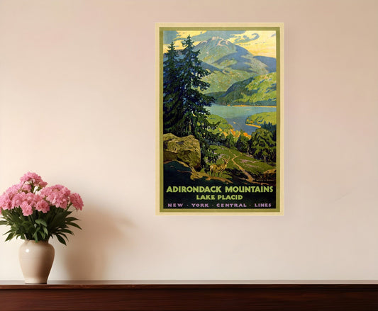 12" X 18" Vintage 1920S Adirondack Mountains Wall Art - Homeroots