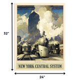 New York Railroad Vintage Travel Unframed Print Wall Art - Homeroots