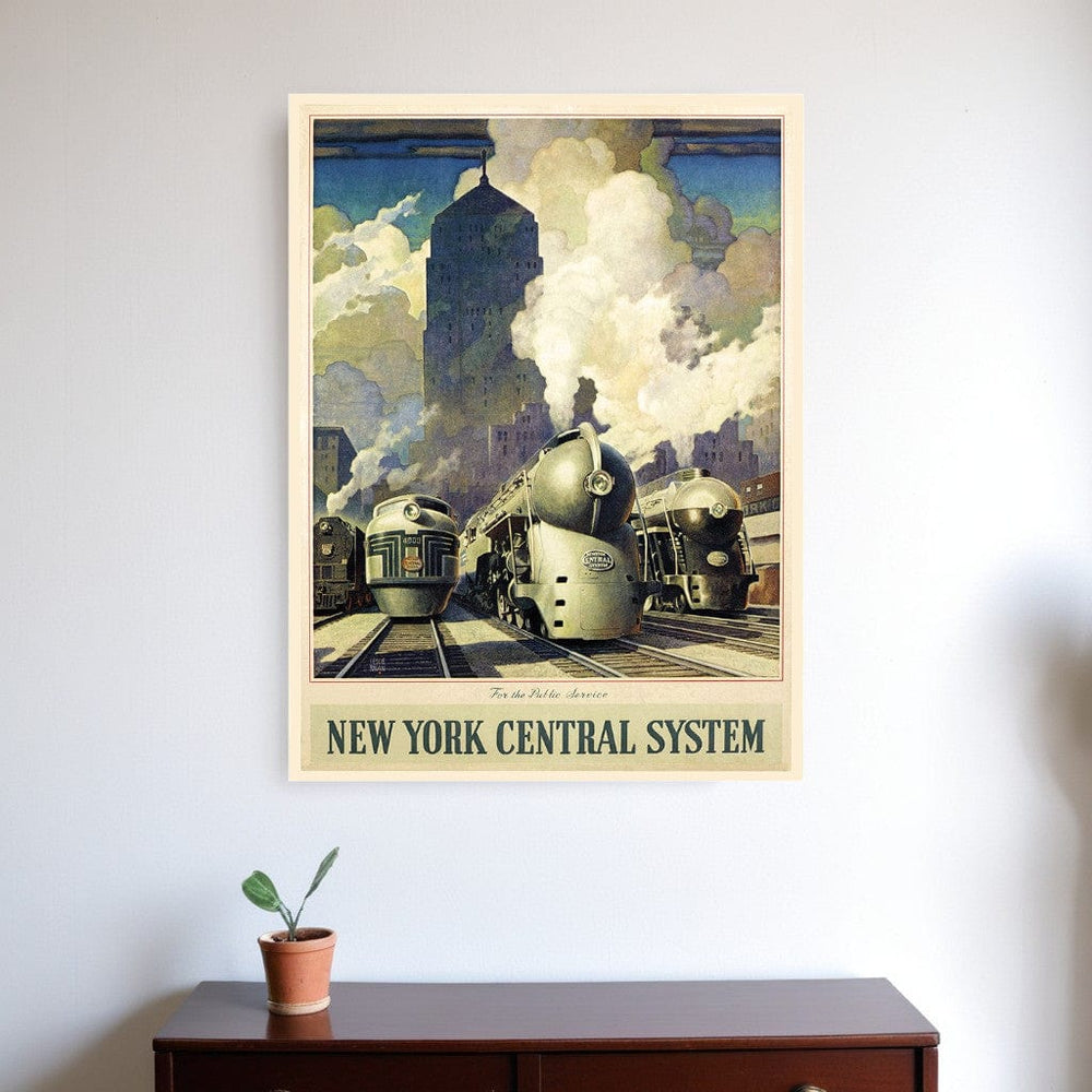 New York Railroad Vintage Travel Unframed Print Wall Art - Homeroots