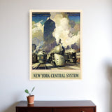 New York Railroad Vintage Travel Unframed Print Wall Art - Homeroots