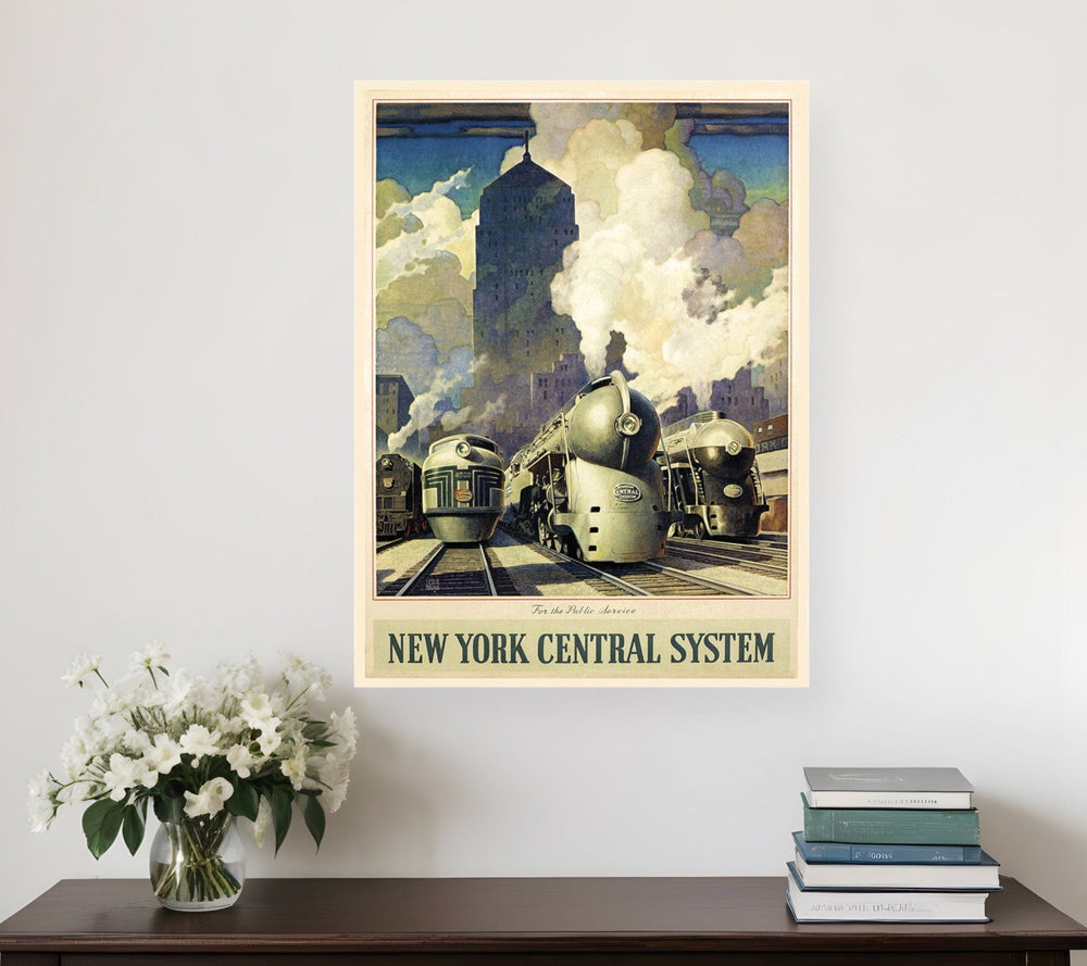New York Railroad Vintage Travel Unframed Print Wall Art - Homeroots
