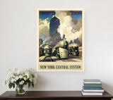 New York Railroad Vintage Travel Unframed Print Wall Art - Homeroots