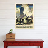 New York Railroad Vintage Travel Unframed Print Wall Art - Homeroots