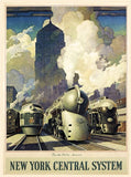 New York Railroad Vintage Travel Unframed Print Wall Art - Homeroots