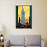 Cleveland Union Terminal Vintage Travel Unframed Print Wall Art - Homeroots - Flyclothing LLC