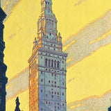 Cleveland Union Terminal Vintage Travel Unframed Print Wall Art - Homeroots