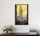 Cleveland Union Terminal Vintage Travel Unframed Print Wall Art - Homeroots