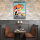 Dunes Beaches Vintage Travel Unframed Print Wall Art - Homeroots - Flyclothing LLC