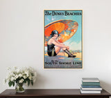 Dunes Beaches Vintage Travel Unframed Print Wall Art - Homeroots