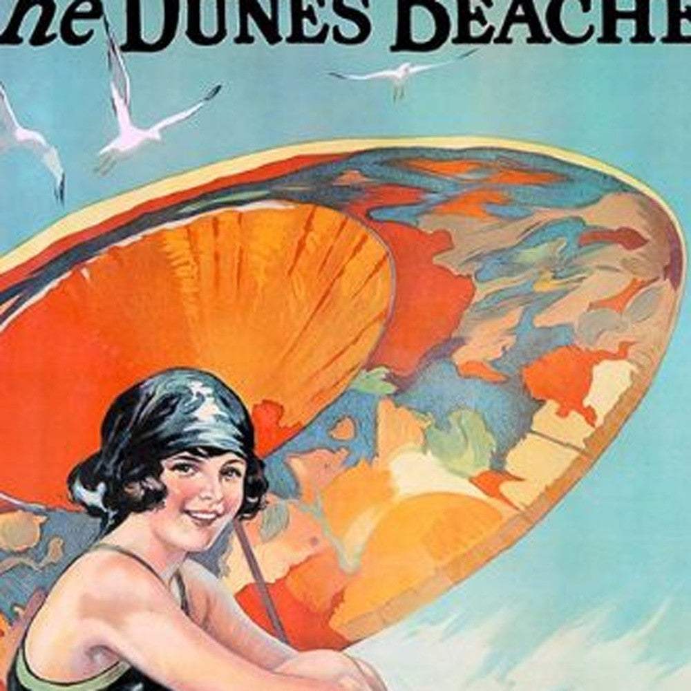 Dunes Beaches Vintage Travel Unframed Print Wall Art - Homeroots - Flyclothing LLC