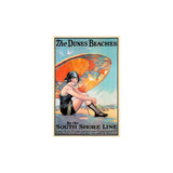 Dunes Beaches Vintage Travel Unframed Print Wall Art - Homeroots