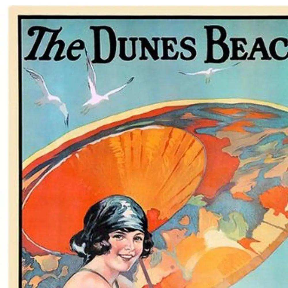 Dunes Beaches Vintage Travel Unframed Print Wall Art - Homeroots - Flyclothing LLC