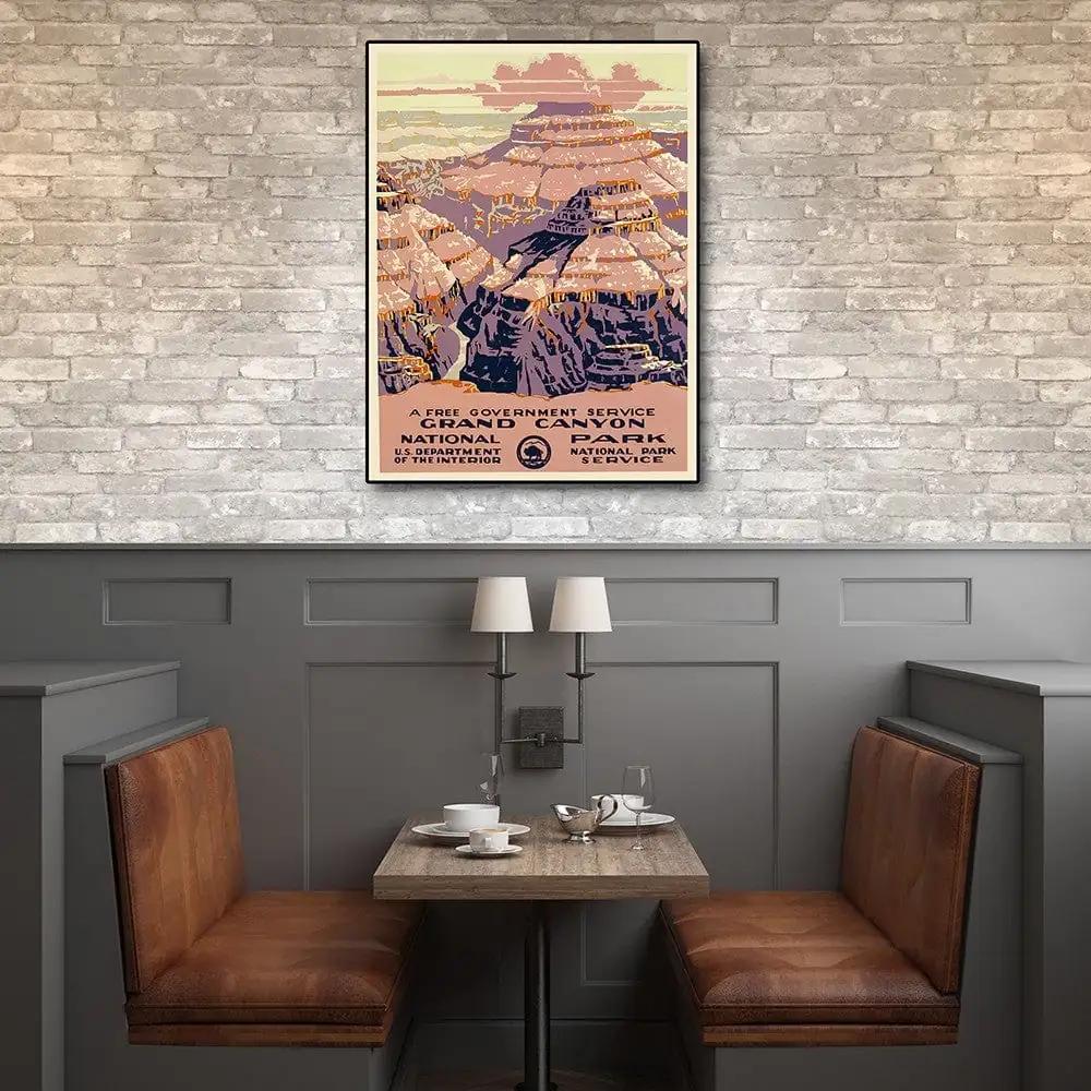 36" X 48" Grand Canyon C1938 Vintage Travel Poster Wall Art - Homeroots